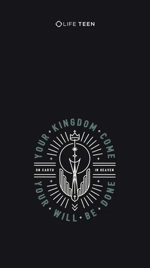 Beautiful Logo With Aesthetic Christian Display Wallpaper