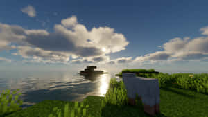 Beautiful Lush Grass In The Minecraft World Wallpaper