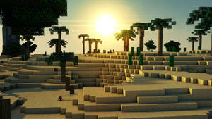 Beautiful Minecraft Desert Landscape Wallpaper