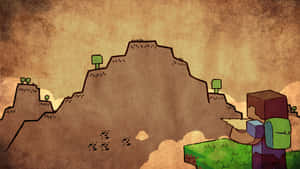 Beautiful Minecraft Fan Art: Land Of Adventure Wallpaper