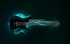Beautiful Music Black Electric Guitar Wallpaper