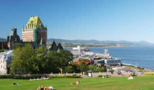 Beautiful Night View Of Laval City, Quebec Wallpaper