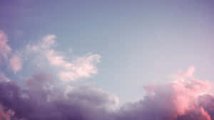 Beautiful Pastel Pink And Blue Skies Wallpaper