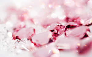 Beautiful Pink Crystal Quartz Cluster Wallpaper