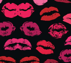 Beautiful Pink Lips Close-up Wallpaper