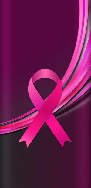 Beautiful Pink Ribbon On Light Background Wallpaper