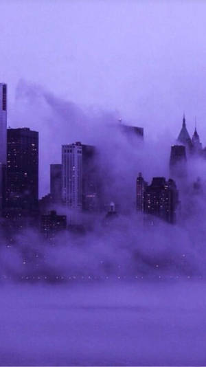 Beautiful Purple Aesthetic Iphone Theme Wallpaper