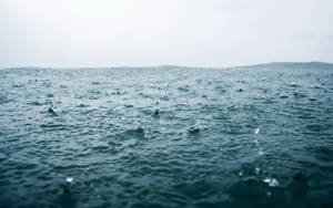 Beautiful Rain Pouring On Water Wallpaper