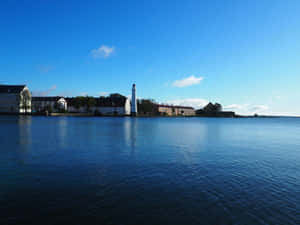 Beautiful Sunrise Over The City Of Karlskrona, Sweden Wallpaper