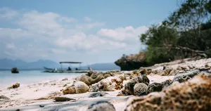 Beautiful Sunset At A Pristine Beach On Bali Island Wallpaper