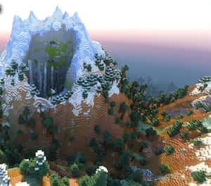 Beautiful Sunset In Minecraft Bedrock Edition Wallpaper