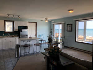 Beautiful Sunset Over Farm Fields In Chatham-kent Wallpaper