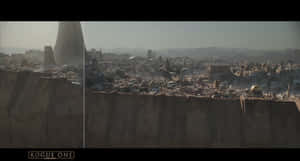 Beautiful Sunset View Of Jedha City Wallpaper