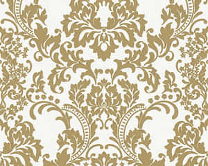 Beautiful Table Decor With White Gold Wallpaper