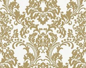 Beautiful Table Decor With White Gold Wallpaper