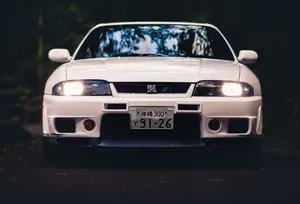 Beautiful White Nissan R33 Gtr Wallpaper