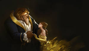 Beauty And The Beast Digital Art Wallpaper