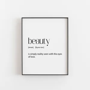 Beauty Quote Framed Art Wallpaper