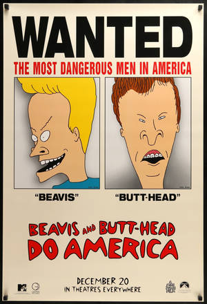 Beavis And Butt Head Wanted Poster Wallpaper