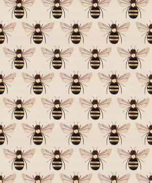 Bee Wall Insects Decor Wallpaper