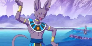 Beerus Smiling Anime Scene Wallpaper