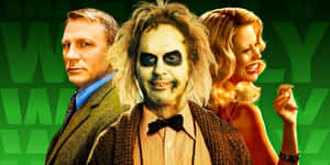 Beetlejuice Movie Characters Promotional Art Wallpaper