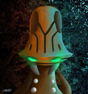 Beheeyem With Glowing Eyes Wallpaper