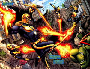 Behold The Elegance Of Nova Corps, Protectors Of The Galaxy. Wallpaper