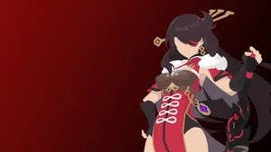 Beidou, The Fearless Leader, Standing Strong In A Genshin Impact Wallpaper Wallpaper