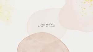 Beige Aesthetic Affirmation Artwork Wallpaper