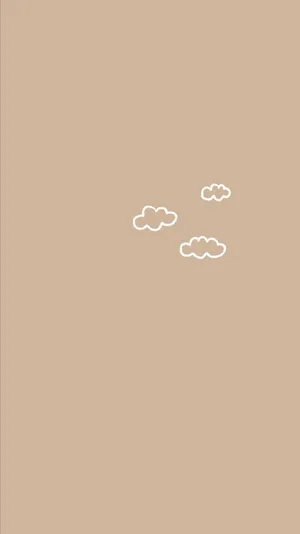 Beige Aesthetic Clouds Wallpaper