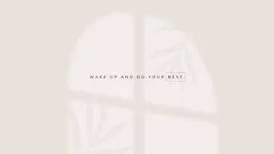 Beige Aesthetic Inspirational Quote Wallpaper