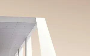 Beige Aesthetic Laptop Architecture Wallpaper