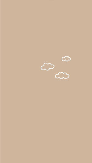 Beige Aesthetic Minimalist Clouds Wallpaper