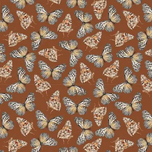Beige Butterfly Pattern Background Wallpaper