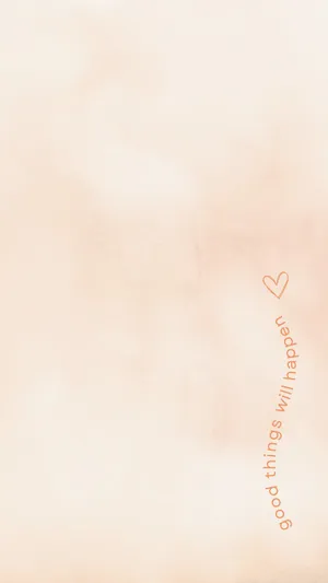 Beige Cream Inspirational Quote Wallpaper