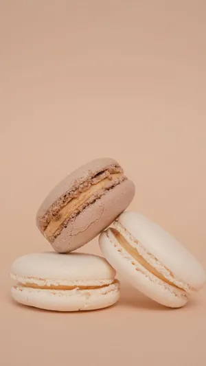 Beige Macarons Neutral Backdrop Wallpaper