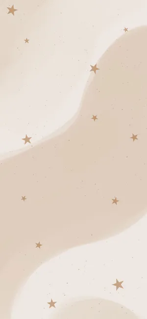 Beige Star Pattern Aesthetic Wallpaper