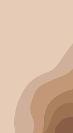 Beige Tan Abstract Waves Wallpaper