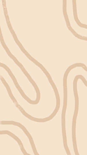 Beige Tan Aesthetic Abstract Waves Wallpaper