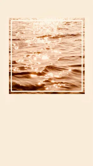 Beige Tan Sunlit Water Sparkles Wallpaper