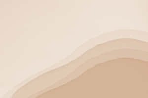 Beige Tan Waves Abstract Art Wallpaper