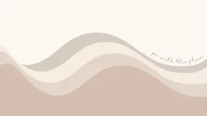 Beige Waves Go With The Flow Aesthetic Wallpaper