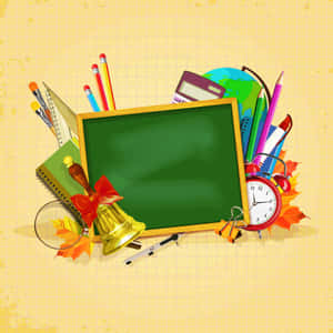 Being Educated School Supplies Wallpaper