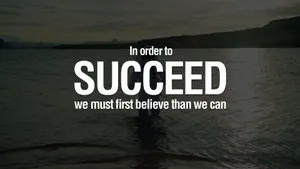 Believeto Succeed Inspirational Quote Wallpaper