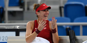 Belinda Bencic Looking Happy Wallpaper