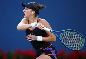 Belinda Bencic Swinging Racket Wallpaper