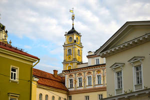 Bell Tower At Vilnius University Wallpaper