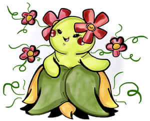 Bellosom With Her Lovely Skirt And Flowers Wallpaper