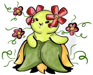 Bellosom With Her Lovely Skirt And Flowers Wallpaper